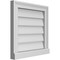 Ekena Millwork Vertical Surface Mount PVC Gable Vent w/ 2"W x 2"H , Brickmould Sill Frame, 18"W x 18"H GVPVE18X1803SN - alternate 3